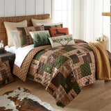 Donna Sharp Twin Bedding Set - 2 Piece - Green Forest Lodge Quilt Set with Twin Quilt and One Standard Pillow Sham - Machine Washable Donna Sharp