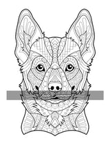 Amazing Dogs Coloring Book: Beautiful Dogs, Adorable Puppies, and Relaxing Designs for Adults and Teens WoodArtSupply