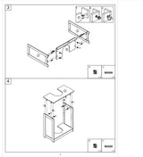 MEZHI Under Sink Vanity Cabinet Bathroom Double Door Shelf Cupboard Basin Organizer MEZHI