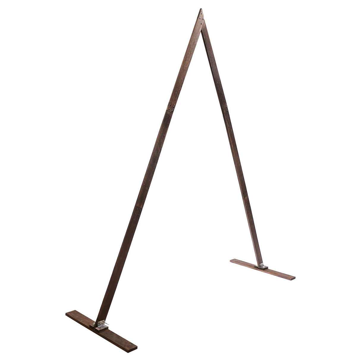 8.2FT Triangle Wooden Wedding Arch, Arbor Backdrop Stand for Ceremony, Natural Wood Rustic Arch Stand for Garden Wedding Party Indoor Outdoor Decoration VeenYik