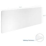 VIVO Universal 71 x 30 inch Table Top for Standard and Sit to Stand Height Adjustable Home and Office Desk Frames, White Desktop, DESK-TOP72-30W VIVO