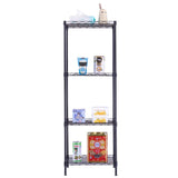 Shyneer 4-Tier Wire Shelving Unit Metal Storage Rack,4-Shelf Shelving Unit, Steel Wire Shelves, Shelving Units and Storage for Kitchen and Garage (17.72 x 11.81 x 49.6'') Black Shyneer