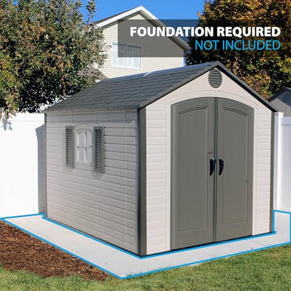 Lifetime 8 Ft. x 10 Ft. Outdoor Storage Shed - WoodArtSupply