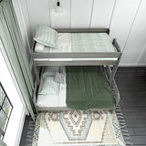 Farmhouse Twin XL Over Queen Bunk Bed by Max & Lily in Driftwood Finish Max & Lily