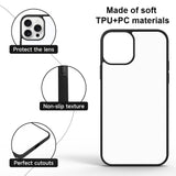 FOQENCCI 5 Piece Sublimation Phone Case Compatible for iPhone 16 Pro Max Sublimation Blank Case Soft Rubber + Hard PC Blank Printable DIY Aluminum Anti-Slip Shockproof Custom Protective Cover 6.9 inch FOQENCCI