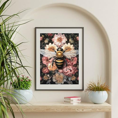 Legrace Bee Cross Stitch Kits for Adults - Stamped Crossstitching Kits Preprinted 11 Count Cross-Stitch Kit for Beginner, 11CT Prestamped Easy Pattern Needlepoint Kits Crafts for Decor Legrace