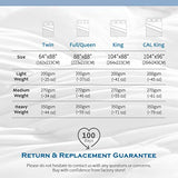 Dafinner 100% Cotton Cover Comforter Queen Size, Lightweight Down Alternative Duvet Insert with Lyocell & Climaloft™ Blend Fill, Breathable Microfiber Comforter for Hot Sleeper (90x90”, White) Dafinner