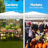 10x30ft Ez Pop up Canopy Tent with 8 sidewalls Easy Up Commercial Outdoor Canopy Wedding Party Tents for Parties All Season Wind & Waterproof Gazebo with Roller Bag (White, 10x30') AYJOIR