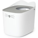 Catit PIXI Top-Entry Litter Box – Modern, Leak-Proof Cat Litter Box with Anti-Tracking Lid, Easy-Clean Design, Seamless & BPA-Free – Reduces Litter Mess, Minimalist Style, Large Space for Cats Catit