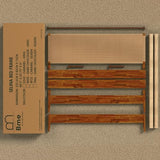 Bme Selina King Size Wood Platform Bed Frame with Handcrafted Paper Cord Headboard - No Box Spring Needed Bme