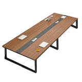 LAKIQ Rectangular Office Conference Room Table Modern Desktop Computer Desk Working Table Rectangle Meeting Room Table - Without Chairs (110.2" L x 51.2" W x 29.5" H) LAKIQ