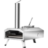 VEVOR Pizza Oven Outdoor, 12" Pellet Pizza Oven, Portable Pizza Stove with Built-in Thermometer, Wood Fired Stainless Steel Pizza Maker, for Backyard, Camping, Pizza Stone, Shovel, Carry Bag, Silver VEVOR