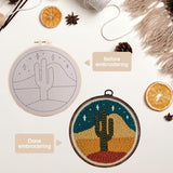 PYHIRRY Punch Needle Kits Adults Beginner Cactus，with Tool, Hoop, Yarn, Fabric & Video Tutorials -Complete Punch Needle kit for Home Decor Craft for Wall Art & Gifts