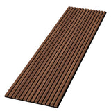 Generic 94"" L x 24"" W Acoustic Wood Wall Paneling, Decorative Sound Proof Panels for Walls and Ceilings, 3D Slat Wood Wall Panels (Set of 10) (Dark Chestnut), ACP10 WoodArtSupply