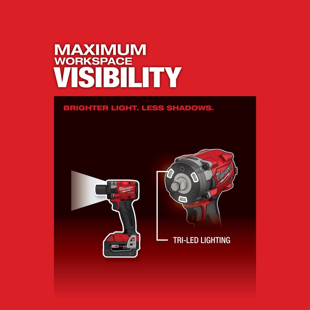 Milwaukee 2855-20 18V Brushless Cordless 1/2" Impact Wrench with Friction Ring - WoodArtSupply