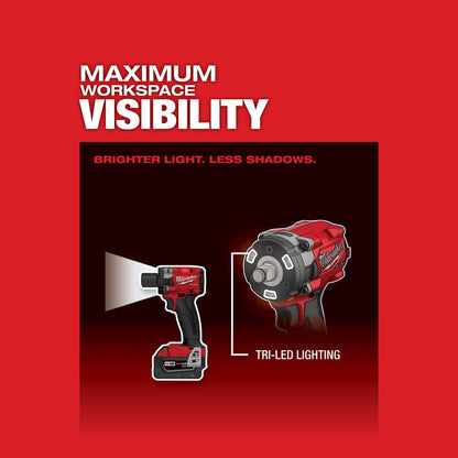 Milwaukee 2855-20 18V Brushless Cordless 1/2" Impact Wrench with Friction Ring - WoodArtSupply