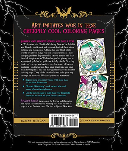 Wednesday: An Unofficial Coloring Book of the Morbid and Ghastly (Unofficial Wednesday Books) WoodArtSupply