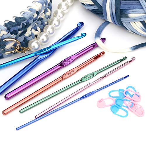 14PCS Aluminum Crochet Hooks Knitting Needles Craft Yarn 2.0mm/2.5mm/3.0mm/3.5mm/4.0mm/4.5mm/5.0mm/5.5mm/6.0mm/6.5mm/7.0mm/8.0mm/9.0mm/10.0mm HSYMQ