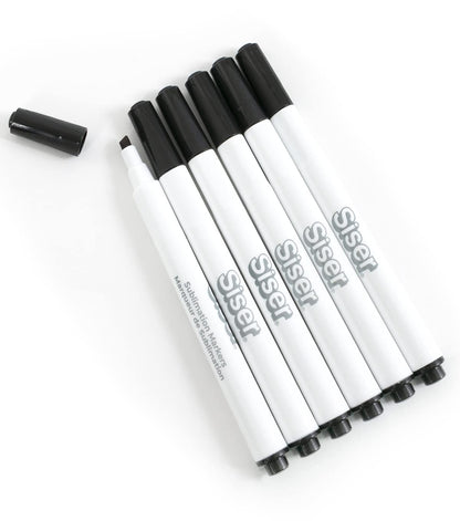 Siser Sublimation Markers - Iron-on Heat Transfer Markers for T-Shirts and Other Garments (Black Pack)