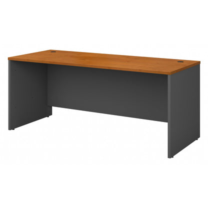 Bush Business Furniture Series C 72W Office Desk in Natural Cherry, Large Computer Table for Home and Professional Workplace - WoodArtSupply