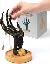 Suck UK | Skeleton Hand Ring Holder & Jewelry Stand | Earring Organizer & Necklace Holder For Gothic Decor | Halloween Decorations & Bedroom Accessories | Bracelet Holder & Jewelry Organizer | Black Suck UK