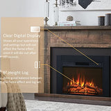 Efiretric® Adam Electric Fireplace Insert with Front Trim Kit, 23" W x 17" H (EF447) with Front Trim Kit, 1500W Heater, Remote Control and Timer EFIRETRIC