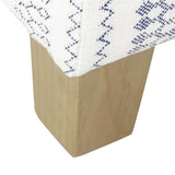 HomePop Home Decor | K7342-F2359 |Classic Square Storage Ottoman with Lift Off Lid | Ottoman with Storage for Living Room & Bedroom, Blue Stripe Large HomePop