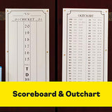 Viper Hudson Sisal/Bristle Steel Tip Dartboard Cabinet, Mahogany Finish Viper