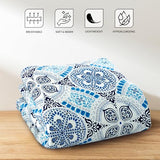 LUX Décor Reversible 5pc King Comforter Set, Printed Bedding Set, All-in-One Bed in a Bag, Includes 1 Comforter, 2 Pillow Shams, 1 Decorative Pillow & 1 Bed Skirt (Aztec Sky,King) LDC LUX DECOR COLLECTION