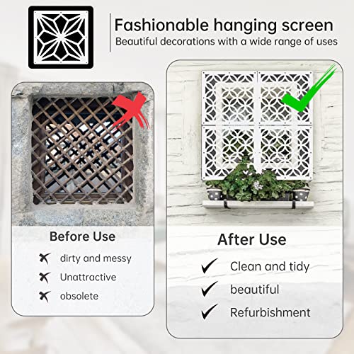 Boshen 24PCS Hanging Room Divider Wall Screen Panel Room Divider Panels Privacy Screen Divider Home Decor for Living Room Bedroom Home Office Restaurant Decor-White02 Boshen
