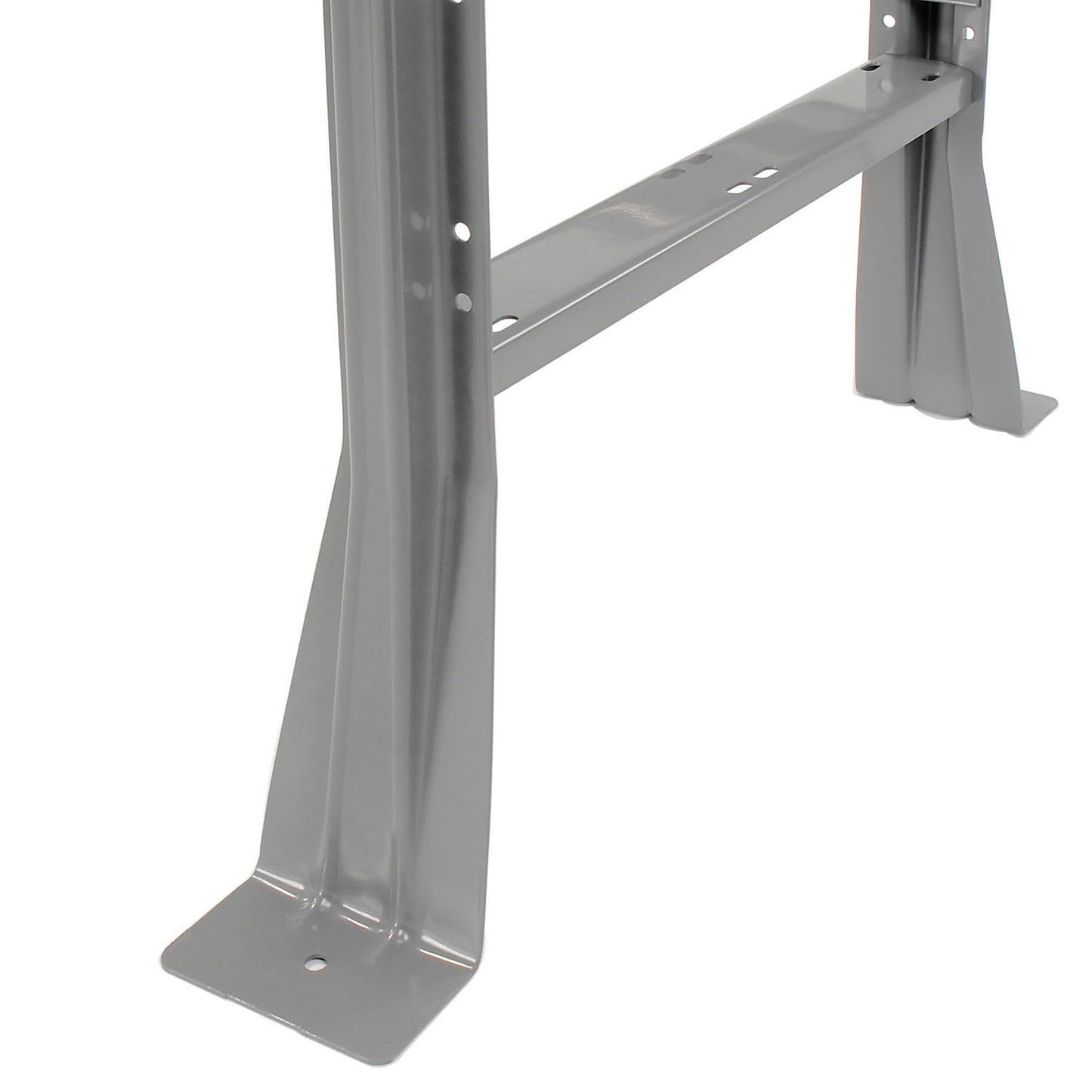 Global Industrial Fixed Height Workbench C-Channel Flared Leg, Steel Square Edge, 48" W x 30" D x 34" H, Gray - WoodArtSupply