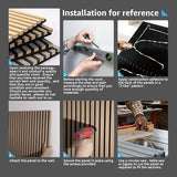 Art3d 2-Pack 108" x 12" Acoustic Wood Panels for Wall, Soundproof Wood Slat Panel for Wall and Ceiling, 3D Fluted Sound Absorbing Paneling for Interior Wall Decor, Living Room, Bedroom - Smoky Oak Art3d