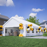 20' x 32' Party Tent with Removable Sidewalls & Alloy Steel Frame, Commercial Waterproof Outdoor Canopy Gazebo with 3 Storage Bags for Weddings, BBQ, Camping Rueekfil
