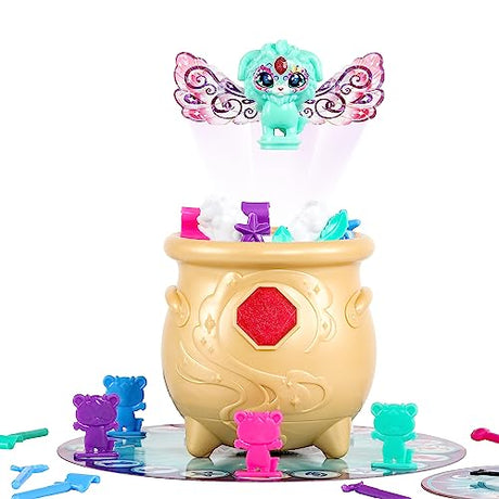 Magic Mixies Magic Potion Cauldron Game. Place The Magic Ingredients Into The Cauldron and Make The Exclusive Mixling Leap Up and Out to Win Magic Mixies