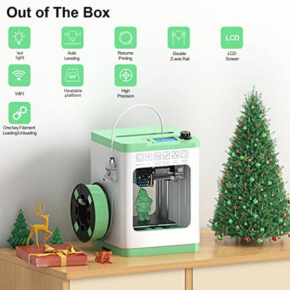 Tina2S 3D Printer with WiFi Cloud Printing, Fully Assembled and Mini 3D Printer for Beginners and Kids with Auto Leveling, High Precision Printer with Smart Control and Heated Spring Steel Bu - WoodArtSupply