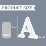 6 Inch Wooden Letters, Unfinished Wood Letters for Crafts, White Marquee Alphabet Letters for Party, Home Bedroom Wall Decor, Letter A HANWER