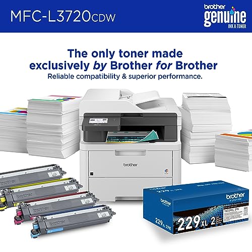 Brother MFC-L3720CDW Wireless Digital Color All-in-One Printer with Laser Quality Output, Copy, Scan, Fax, Duplex, Mobile Includes 4 Month Refresh Subscription Trial ¹ Amazon Dash Replenishment Ready Brother
