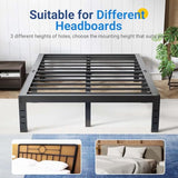 Avenco Metal Platform Bed Frame Full Size 14 Inch – Noise Free Quiet Design, Heavy Duty Steel Support, Under Bed Storage, Easy Assembly, No Box Spring Needed Avenco