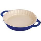 STAUB Ceramics Bakeware-Pie-Pans Dish, 9", 9-inch, Dark Blue STAUB
