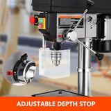 17 in Floor Drill Press with Swing-away Safety Guard, 12 Amp 120V Pure Copper Motor, 200-3630 RPM Variable Speed, 0-45° Tilting Worktable, Tabletop Drilling Machine for Wood Metal PioneerWorks