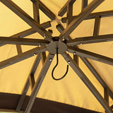 Outsunny 10' x 12' Outdoor Gazebo, Patio Gazebo Canopy Shelter w/Double Vented Roof, Zippered Mesh Sidewalls, Solid Steel Frame, Beige Outsunny