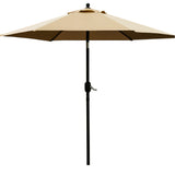 Sunnyglade 7.5' Patio Umbrella Outdoor Table Market Umbrella with Push Button Tilt/Crank, 6 Ribs (Tan) Sunnyglade