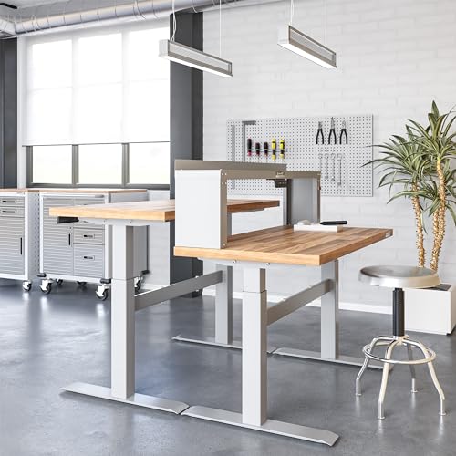 Seville Classics UltraHD Heavy Duty Commercial Electric Workbench for Garage, Warehouse, Workshop, 48" W x 24" D x 28" to 42" H Seville Classics