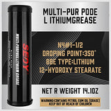 Heavy Duty Grease Gun Kit - 14oz Free Grease Tube 8000 PSI Pistol High Pressure Flexible Hose Bearing Grease Pump Marine Durable Connectors Adapters Extension Tubes Nozzle Easy Operation SEDY