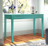 Alveare Home Aimee Makeup Dressing Table with USB and Outlet Vanity Desk, Turquoise Alveare Home