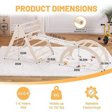 RMHDSLF Foldable Triangle Ladder, Toddler Indoor Gym Playset,Pikler Climber with Ramp Sliding or Climbing, Sturdy Wooden Montessori Climbing Set for Toddlers 2-6. RMHDSLF