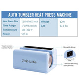 PYD Life 120 V Auto Tumbler Heat Press Machine 30 OZ 20 OZ Tumbler Mug Heat Press Touch Screen Light Blue for 10-30 OZ Sublimation Straight Tumblers Cups Mugs Printing PYD Life