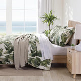 Tommy Bahama - King Quilt Set, Reversible Cotton Bedding with Matching Shams, Pre-Washed for Added Softness (Fiesta Palms Green, King) Tommy Bahama