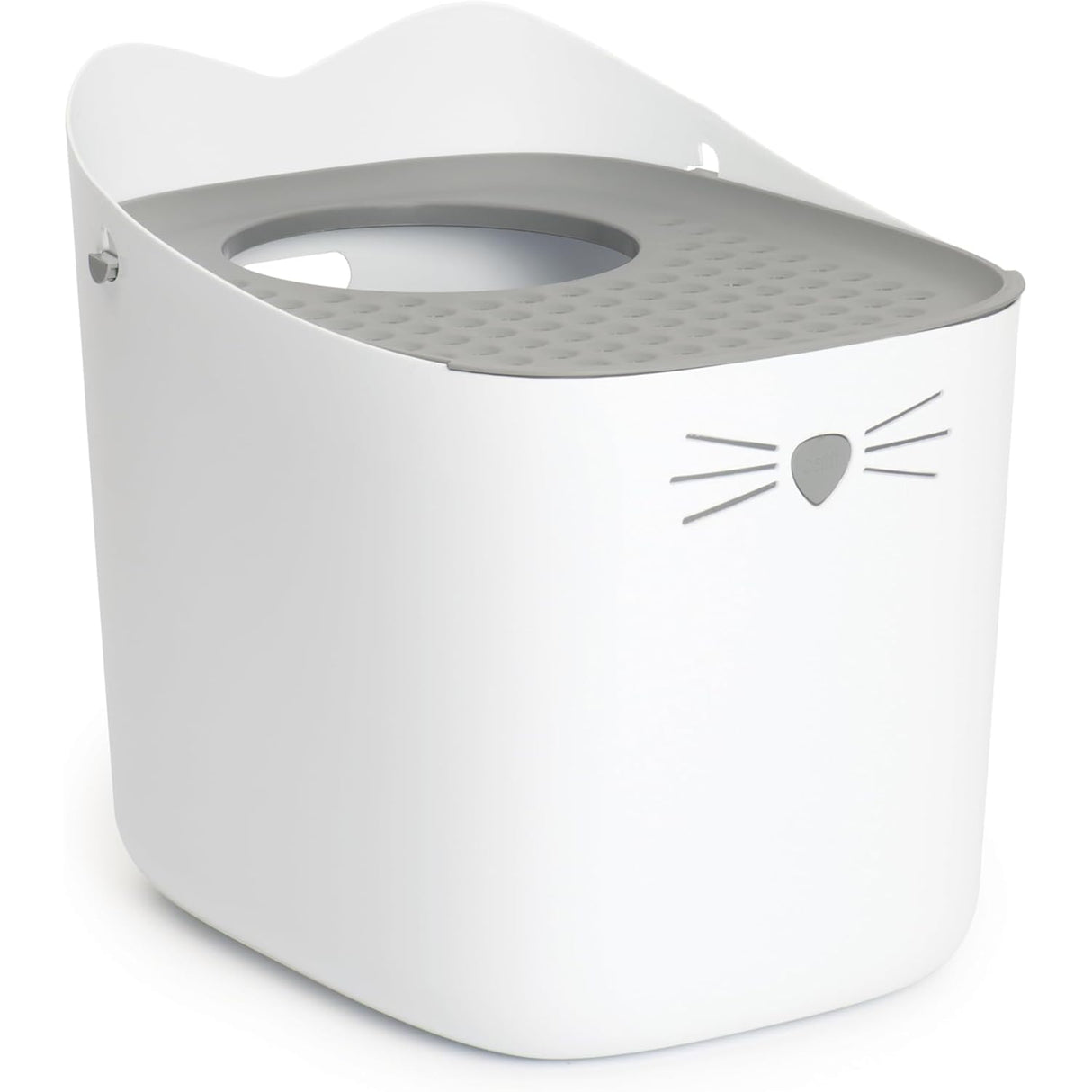 Catit PIXI Top-Entry Litter Box – Modern, Leak-Proof Cat Litter Box with Anti-Tracking Lid, Easy-Clean Design, Seamless & BPA-Free – Reduces Litter Mess, Minimalist Style, Large Space for Cats Catit