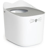 Catit PIXI Top-Entry Litter Box – Modern, Leak-Proof Cat Litter Box with Anti-Tracking Lid, Easy-Clean Design, Seamless & BPA-Free – Reduces Litter Mess, Minimalist Style, Large Space for Cats Catit